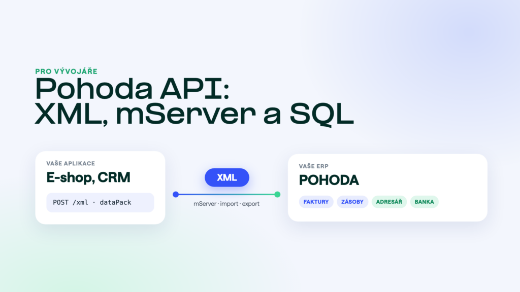 Pohoda API: XML, mServer a SQL